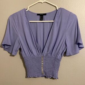 Lilac Short Sleeve Blouse (S)